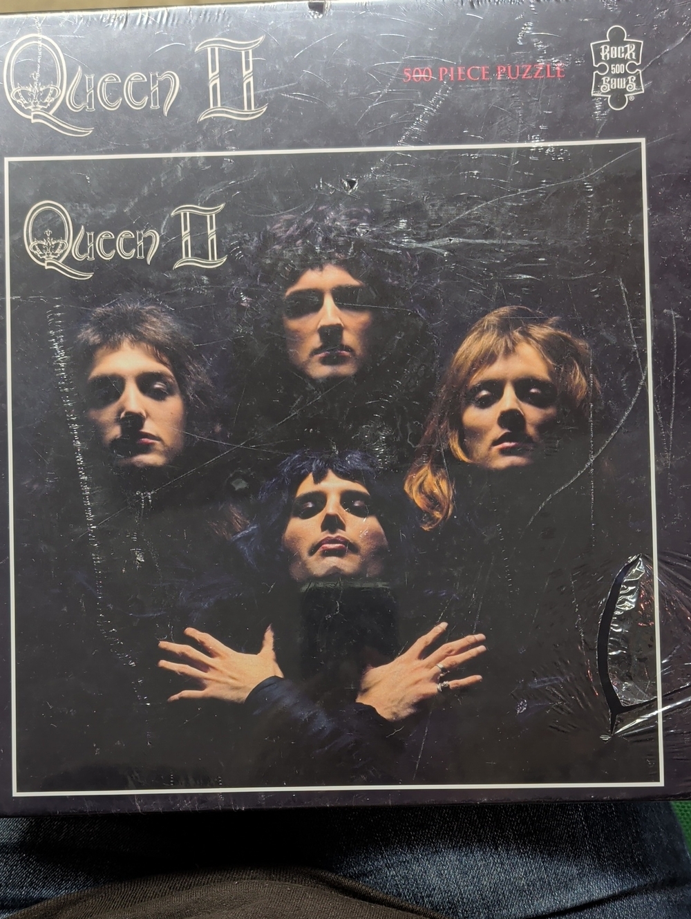 Queen II 500-Piece Puzzle Featuring Band Artwork - Black